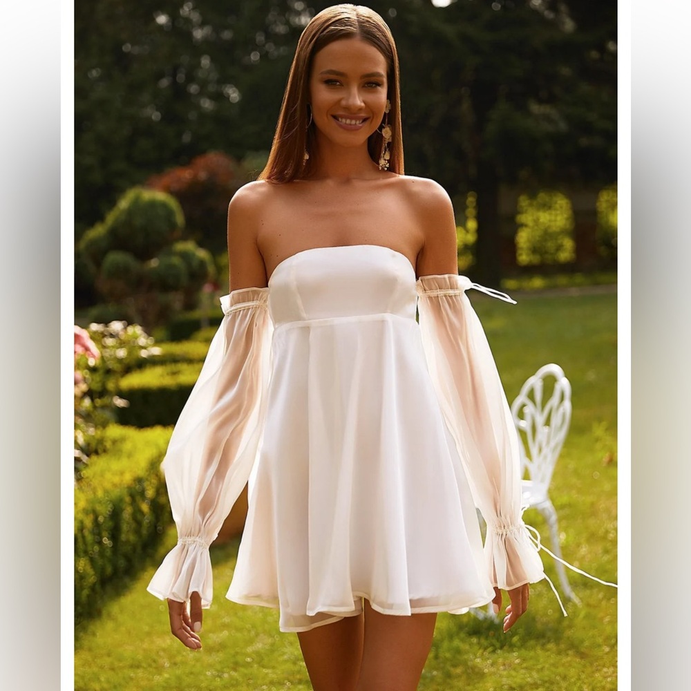 White off the shoulder dress